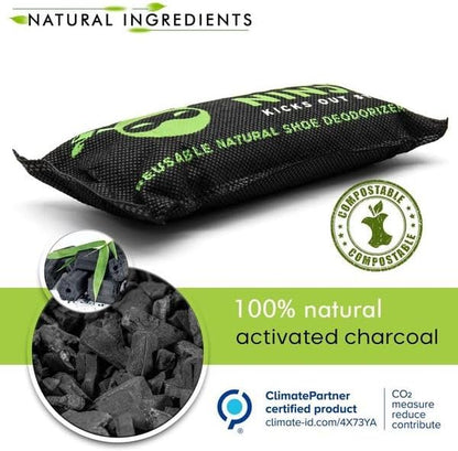 Charcoal Shoe Deodorizer Inserts - Shoe Odor Eliminator - Activated Charcoal Shoe Deodorizer Bags to Absorb Shoe Smell - Pack of 8 Shoe Smell Eliminator with Nail Clippers