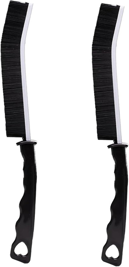 Crevice Cleaning Brush - 2 Pack, Bathroom Gap Cleaning Brush, Hard Bristle Brush for Cleaning, Multifunctional Gap Brush, for Blind, Baseboard, Fan, Window or Sliding Door Track