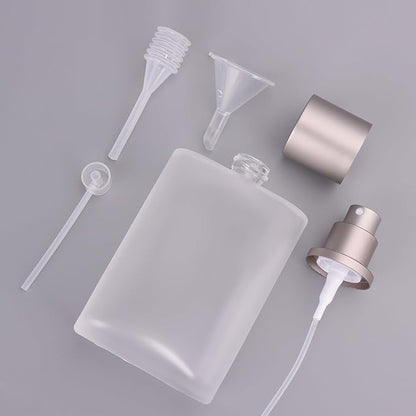 Frosted Glass Perfume Bottles Empty Refillable, 50ml /1.7oz Atomizer Sprayer, Cologne Bottles Empty with Perfume Dispenser