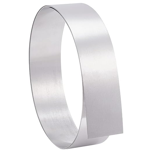PH PandaHall 6.5 FT x 2 Inch Aluminum Flashing Roll Metal Strips 1060 Grade Bendable Pure Aluminium Strip Wire, 0.5mm Aluminum Sheet Metal Raw Roll for Roof Garden DIY Craft, 24 Gauge
