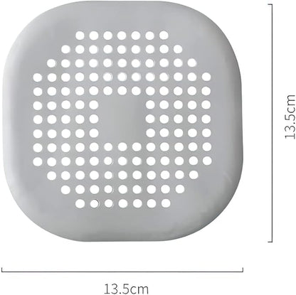 2 Pieces Shower Drain Hair Catcher Bathtub Stopper, Home Protectors with Sucker Water Trap Sink Cover for Bathroom Bathtub and Kitchen (Grey,White)