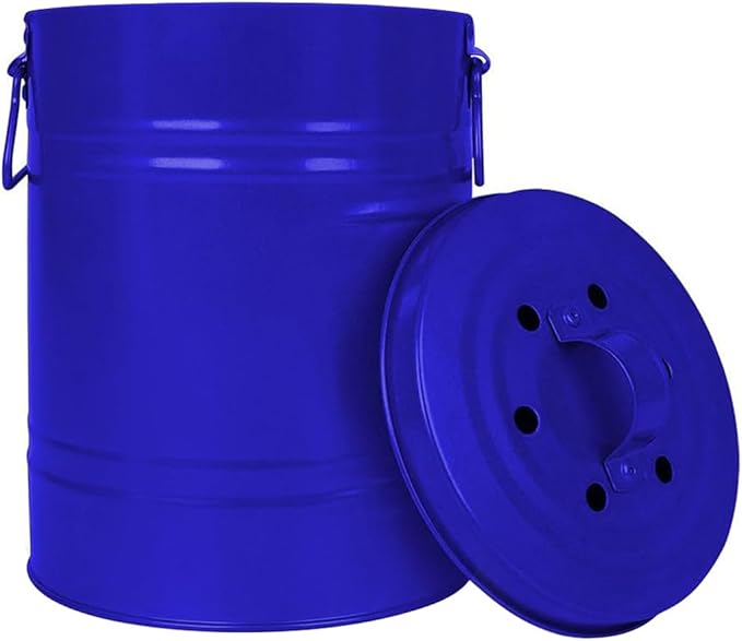 Chef's Star Countertop Compost Bin for Kitchen, Indoor Compost Bin for Kitchen Counter, Small Composter for Kitchen Counter, with Charcoal Filter, Airtight Lid, 0.8 Gallon Compost Pail, Blue
