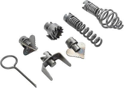 7-Piece Drain Cleaner Set With Rust-Resistant Cutter Heads Designed For Handling Various Clog Types In Residential And Commercial Drainage Systems(A)
