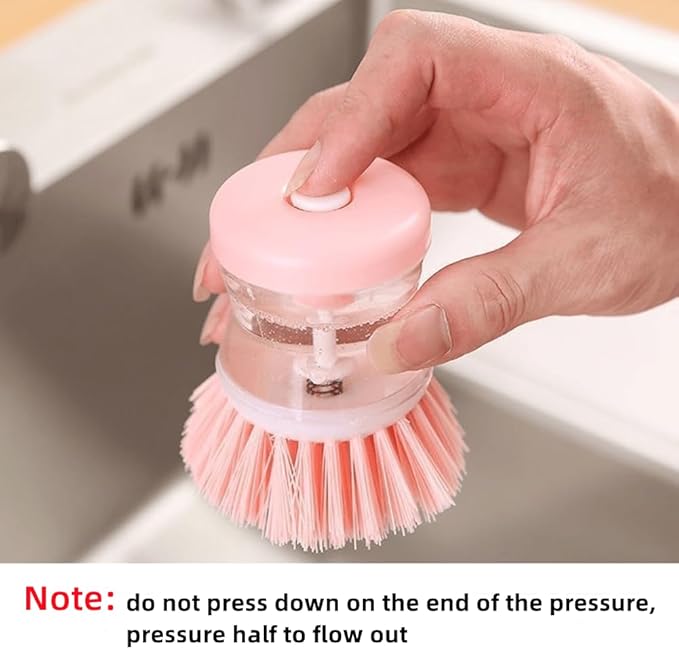 3pcs Soap Dispensing Palm Brush,Dish Brush for Dishes Pot Pan Kitchen Sink Scrubbing, Soap Dispense,Kitchen Brush