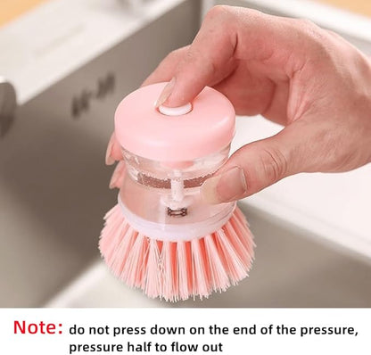 3pcs Soap Dispensing Palm Brush,Dish Brush for Dishes Pot Pan Kitchen Sink Scrubbing, Soap Dispense,Kitchen Brush