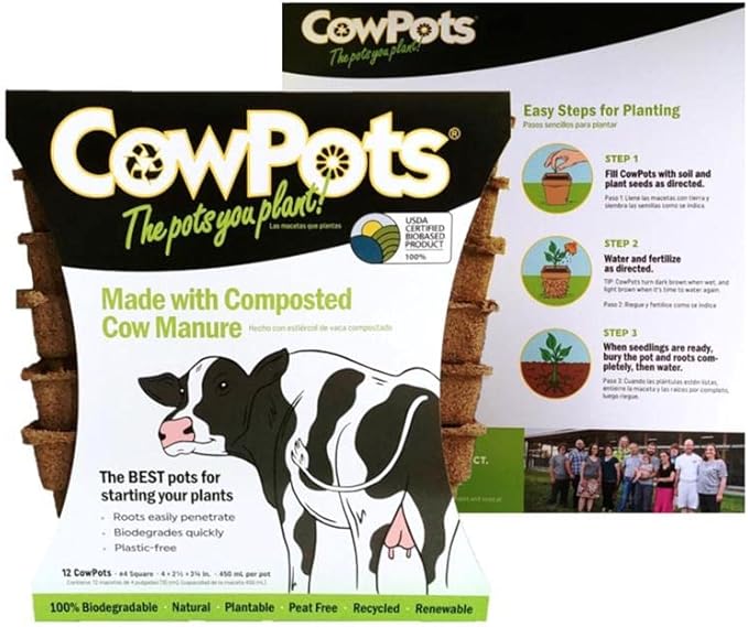 Summit Chemical 00102 4 Cowpots Square 12 Count