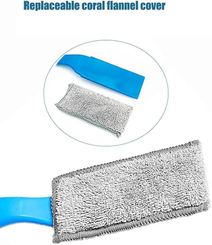 5 Pack Double Head Car Duster Microfiber Sleeves Replacement 2 in 1 Car Interior Dust Brush Refill Pads for Car Interior Detail Dust Brush Detailing Kit Dashboard Car Air Vent Duster Brush