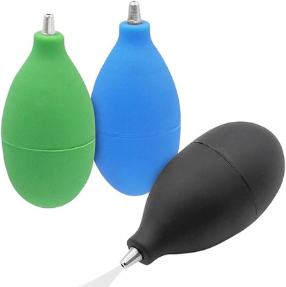 3Pcs Blowing Dust Ball Air Blower, Mini Squeeze Ball Pump Metal Nozzle, Rubber Blowing Pump Cleaning Tool for Camera Lens Watch Mobile Phone Computer Repairing