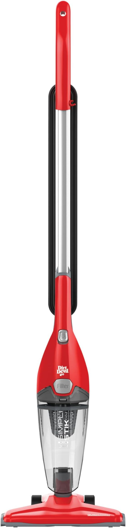 Dirt Devil Simpli Stik Plus 3-in-1 Vacuum Cleaner, Lightweight, Bagless, Ideal for Dorms, Apartments and Other Small Spaces, Corded Vacuum Cleaners for Home Use