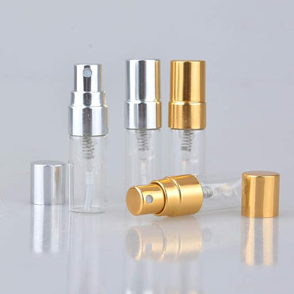 20pcs Empty 3ml Clear Fine Mist Atomizer Glass Bottle Spray Refillable Perfume Empty Bottle Glass for Travel Party Portable Makeup Tool + Free 1ml Pipette