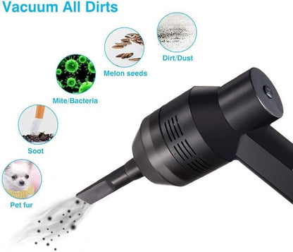 NEW Cordless Mini Vacuum Cleaner,Portable Computer Vacuum for Car Laptop Sewing Machine Keyboard Vac USB Desk Crumbs Hairs Dust Cleaners