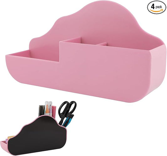 KITANIS Magnetic Pen Holder,3 Compartments Magnetic Dry Erase Marker Holder,Extra Strong Magnet Storage Marker Pen Pencil Organizer for Refrigerator,Whiteboard,Locker Accessories(Cloud Style)