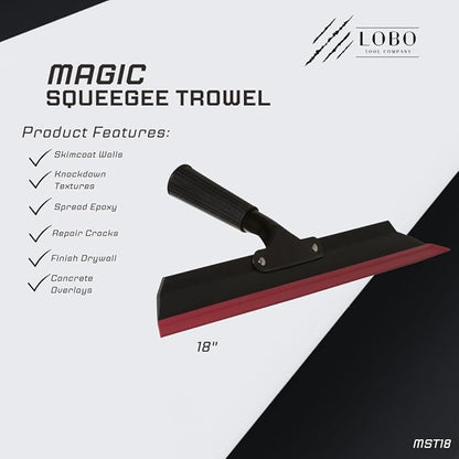 Lobo Tools Magic Squeegee Trowel for Knockdown, Drywall, Concrete, Epoxy (18")