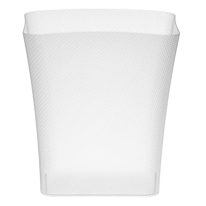 Clorox Textura Slim Trash Can - 3.1 Gallon Small Waste Basket for Narrow Spaces - Skinny Plastic Garbage Bin for Bathroom, Bedroom, or Office, Clear Frost