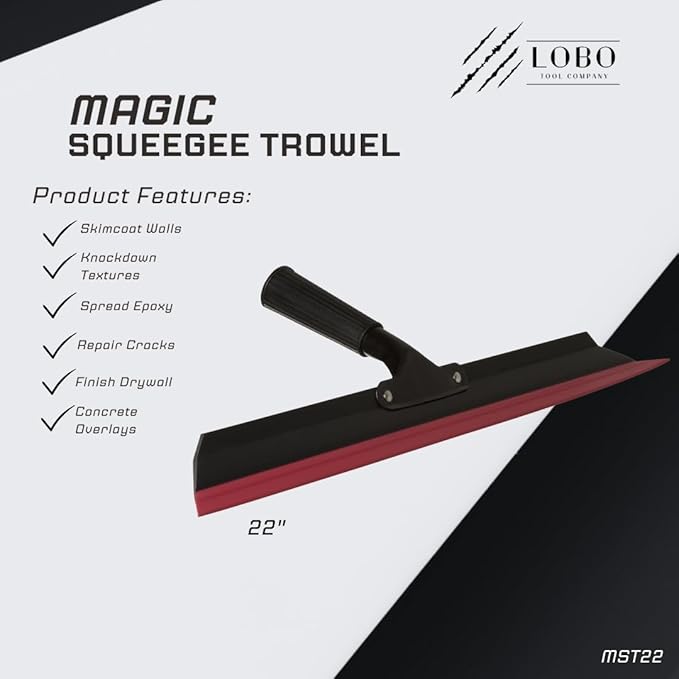 Lobo Tools Magic Squeegee Trowel for Knockdown, Drywall, Concrete, Epoxy (22")