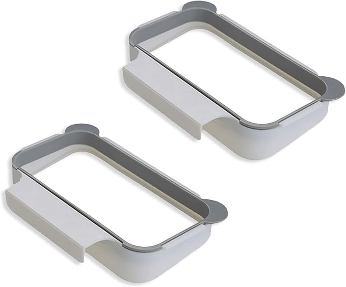 2 PCS Trash Bag Holder, Hanging Garbage Bags Rack Plastic Towel Gloves Hanger Space Saving for Cabinets Cupboards Under Sink