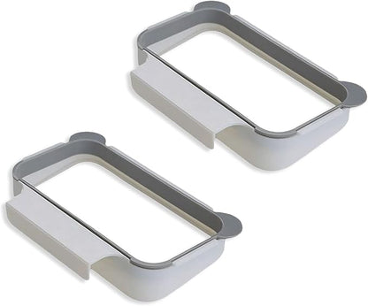 2 PCS Trash Bag Holder, Hanging Garbage Bags Rack Plastic Towel Gloves Hanger Space Saving for Cabinets Cupboards Under Sink