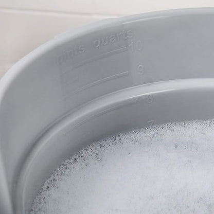 Rubbermaid Commercial Products BRUTE 14 Quart Round Bucket Gray Heavy-Duty Construction for Professional/Janitorial Cleaners