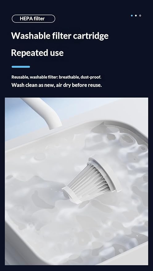 Handheld Vacuum Cordless 5000PA, Mini Car Vacuum Cleaner Rechargeable with Foldable Design, Lightweight Hand Vac for Car Interior, Computer Keyboard, Office Desk, Home Use with Washable Filter (WHITE)