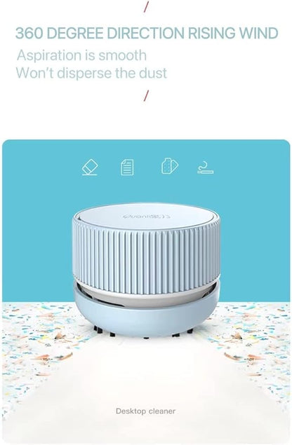 OIF Desktop Vacuum Cleaner, Table Vacuum Cleaner,Mini Table dust Sweeper Convenient Two AA Batteries Cordless&360º Rotatable Design for Keyboard/Home/School/Office