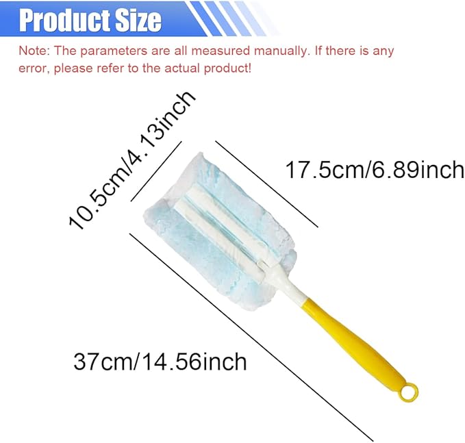 YoRise Duster Refills, Microfiber Cleaning Tools with 1 Handle, Heavy Duty Electrostatic Duster Replacement Head, Disposable Cleaning Supplies for Car, Kitchen, Bedroom, Furniture, Blinds(50PCS)