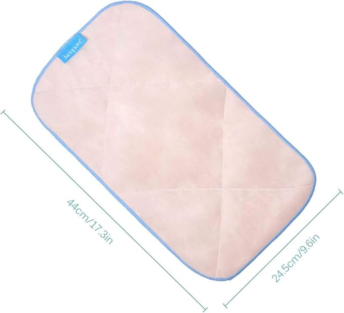 KEEPOW 3 Pack Microfiber Mop Refills Compatible with MR.SIGA Professional Mop, 17.3 x 9.4 Inch Reusable Flat Mop Pads Replacement for Hardwood Floor Cleaning and Waxing, Dual-Sided Wet/Dry Mop Cloth