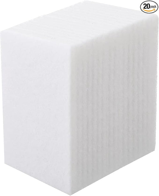 20 Pieces White Scrubbing Pad Non Scratch Scouring Pads Non Woven Scouring Sponge Multipurpose Abrasive Multi Surface Scrubber for Cleaning Polishing(6 x 9 Inch)