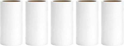4 inch Lint Roller Refills for PetLovers Evercare Muji IKEA Bastis Amazon Lint Roller Replacement Refills 4 inch Extra Sticky 60 Sheets per Roll 5 Pack Total 300 Sheets (Inside Diameter 1-1/2 inch)