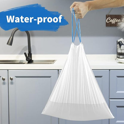 Charmount 4 Gallon Trash Bag - Drawstring Small Trash Bags for Bathroom, Kitchen, Office and Bedroom, Unscented, 120 Count (Upgraded – Individual Design)…