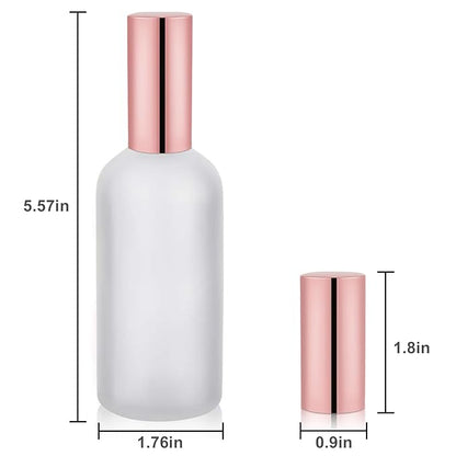 Hydior Small Glass Spray Bottle, Perfume Atomizer, Fine Mist Spray, 3.4oz, 2 Pack