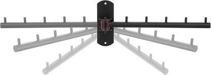 Sumnacon Clothes Rack,2Pcs Stainless Steel Clothes Hanger,Wall Mounted Clothes Rack,Wall Mounted Drying Rack with Swing Arm,Wall Clothes Hanger for Bathroom Laundry Room Closet,Black