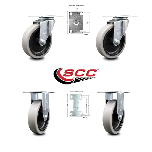7734L1 FG7734L10000 7734L2 FG7734L20000 Rubbermaid Replacement Caster Set, 4PK