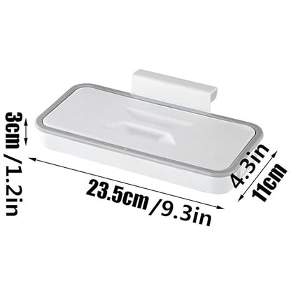 Portable Trash Bag Holder, Hanging Garbage Bag Holder,Over The Cabinet Plastic with Lid Kitchen Garbage Bags Storage Rack Trash Bin (1 pcs)