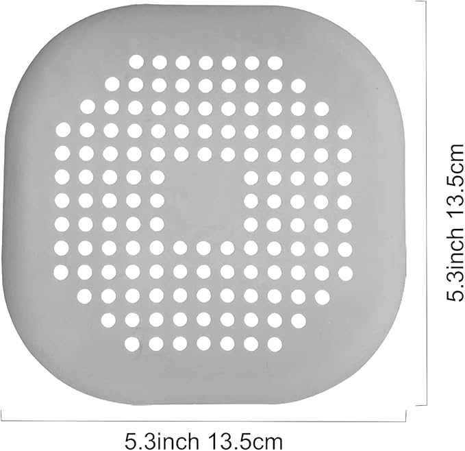 4 Pieces Drain Covers Hair Stopper for Shower Drain Bathtub Stopper Home Drain Protectors with Sucker Water Trap Sink Cover for Bathroom Bathtub and Kitchen (2 Gray+2 Gray)