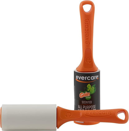 Evercare Lint Roller, Scented 40 Sheets, Two-Pack, Orange