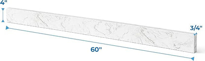 Bathroom Vanity Sink Backsplash/Sidesplash (Engineered Carrara Marble, 4" x 60")