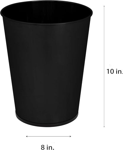 Bath Bliss Trash Can, Toilet Brush and Plunger 3 Piece Bathroom Set in Matte Black