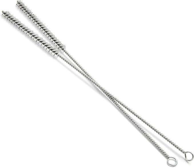 Utoolmart Steel Wire Cleaning Brush, Spiral Power Tube Brush, Steel Wire Tube Brush Cleaning Tool, Tube Bottle Brush, 0.3-inch Diameter 12-inch Length, 2pcs