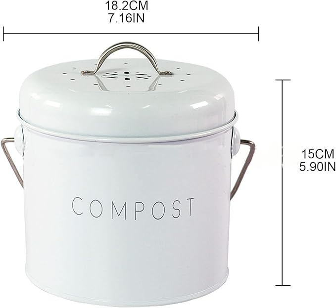 Kitchen Countertop Compost Bin with Lid Indoor Compost Container Compost Bucket for Kitchen Compost Pail Food Waste Bin