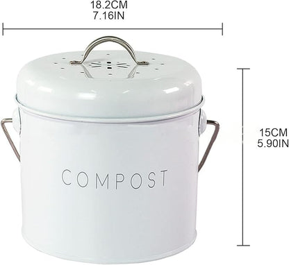 Kitchen Countertop Compost Bin with Lid Indoor Compost Container Compost Bucket for Kitchen Compost Pail Food Waste Bin