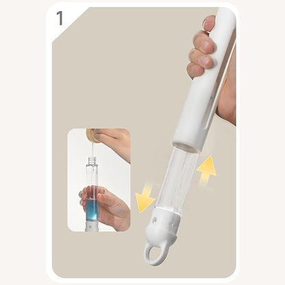 Fenteer Soap Dispenser Scrubbing Brush Pot Kitchen Rotating Cleaning Brush