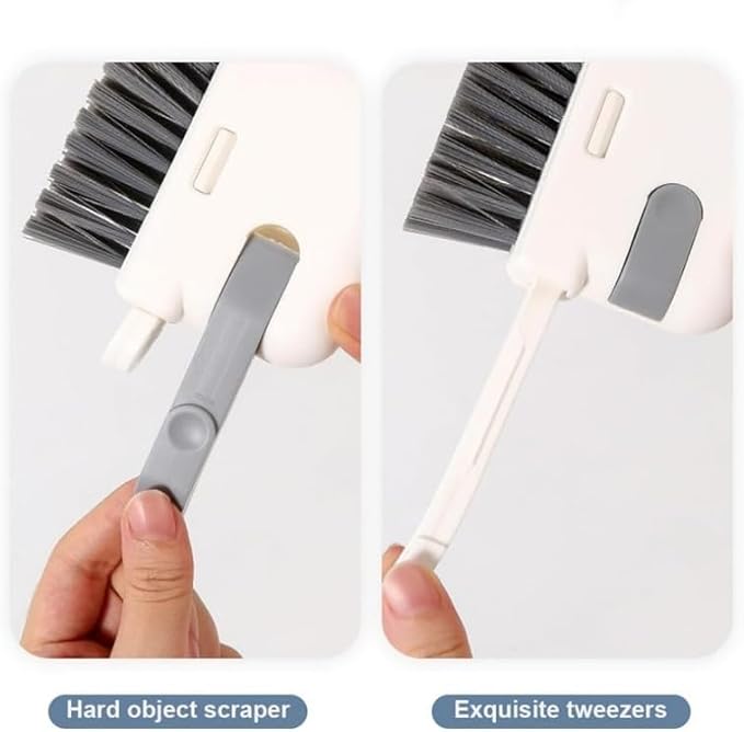 3-in-1 Removable Window Slot Brush, 2024 New Window Groove Cleaning Brush, Portable Window Track Cleaner Window Groove Cleaning Brush Tools with Hidden Scraper for Home Window Groove(Grey,3pcs)