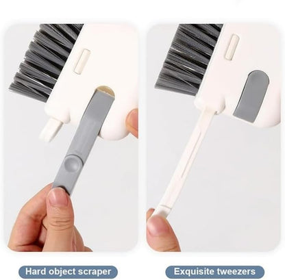 3-in-1 Removable Window Slot Brush, 2024 New Window Groove Cleaning Brush, Portable Window Track Cleaner Window Groove Cleaning Brush Tools with Hidden Scraper for Home Window Groove(Yellow,4pcs)