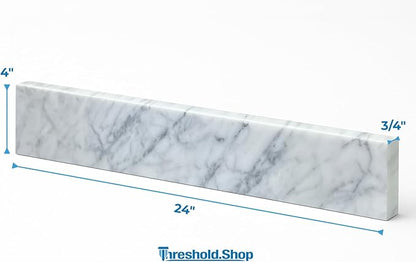 Bathroom Vanity Sink Backsplash/Sidesplash (Carrara Marble, 4" x 24")