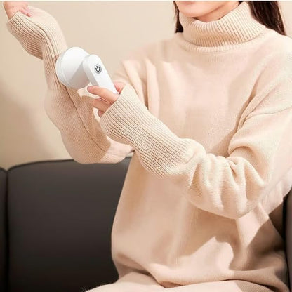 Sakerplus Electric Lint Remover Rechargeable,Cordless Fabric Shaver for Clothes, Sweaters, Blankets,Portable Fuzz Remover with LED Light (Green)