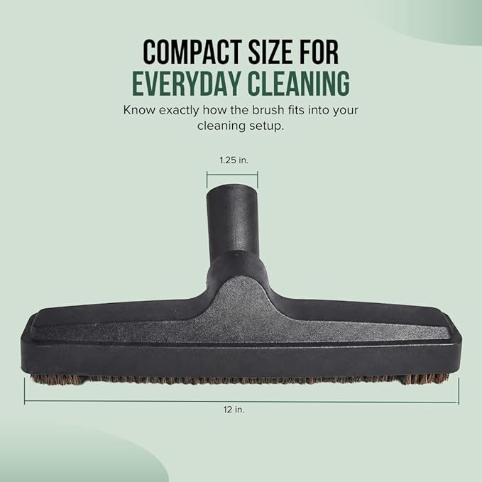 Selgo Universal 1 ¼ Inch (32mm) Black Vacuum Cleaner Floor Brush 12" Wide (12" Floor Brush), Pack of 10