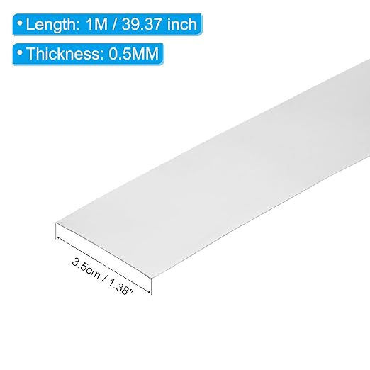 PATIKIL 3.5cm x1M Stainless Steel Foil Roll, 1pcs 304 Stainless Steel Flashing Roll Roofing Sheet Metal Roll 0.5mm Shim for Roofs Gutters Machinery Repair Craft DIY Door Window