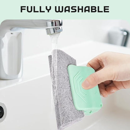 Magic Window Track Cleaner, Handheld Cleaning Brush Set for Window Slides Grooves, Tile Grout Lines, Shutter Slats, Car AC Vents & Narrow Gaps (9pcs)