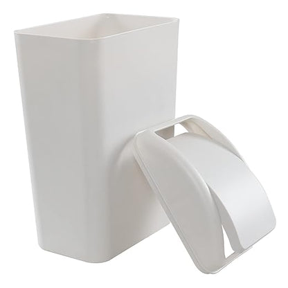 3.5 Gallons/14 Liter Small Trash Can, Plastic Swing Lid Garbage Bin，9.8" x 6.6" x 16.7"