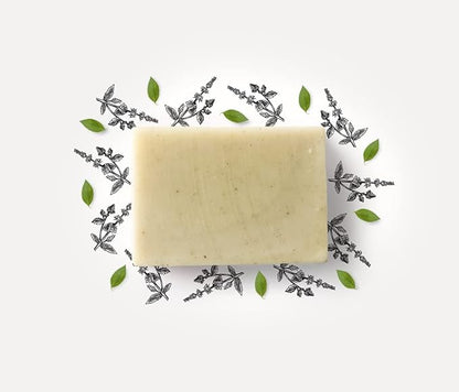 3-In-1 Mint Soap for Men, Handmade in France with Spearmint Oil, Peppermint Oil, Green Clay, Mint Leaves, 3.2 oz